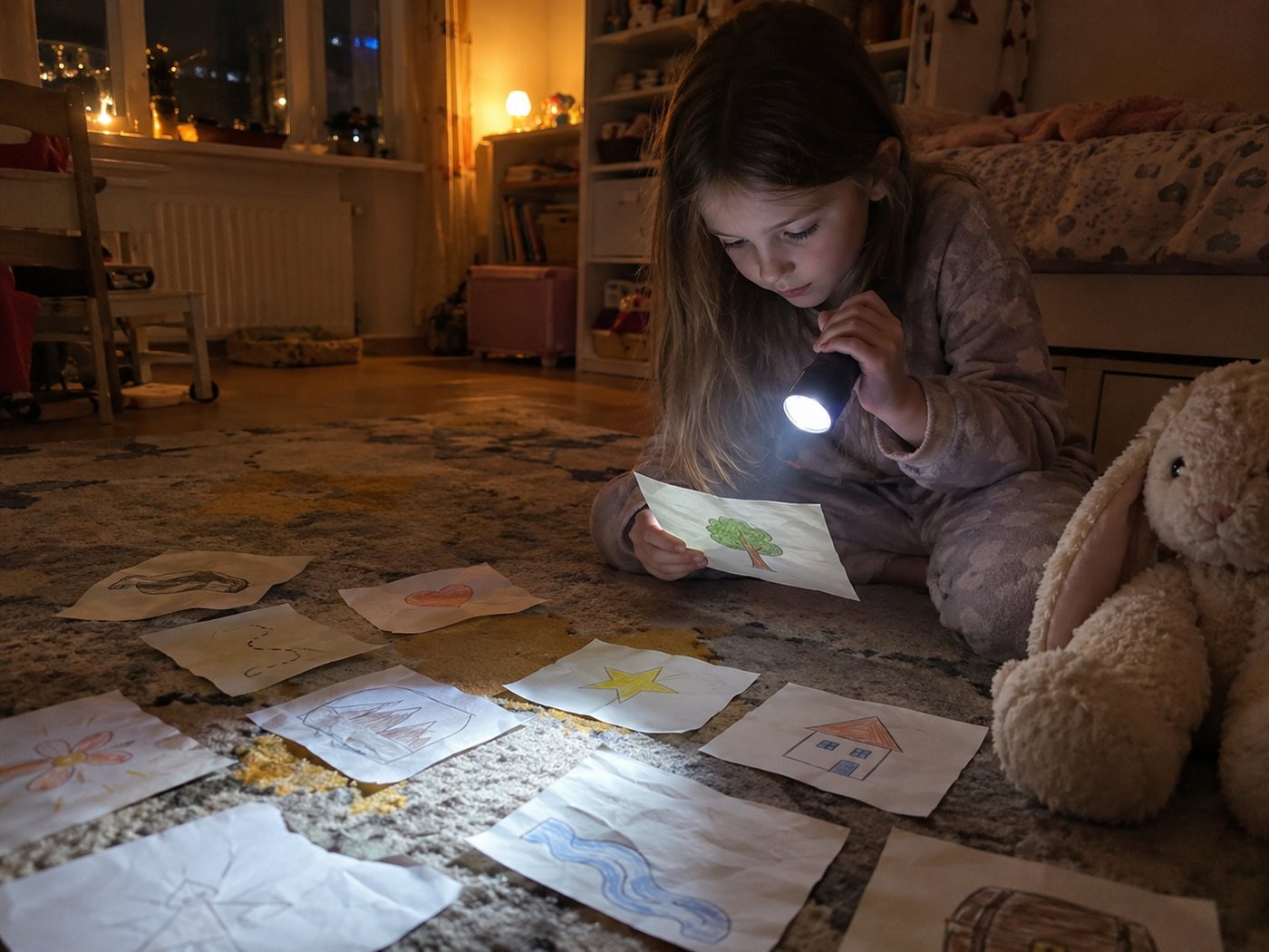 alt: квест по запискам для детей с подсказками на полу
